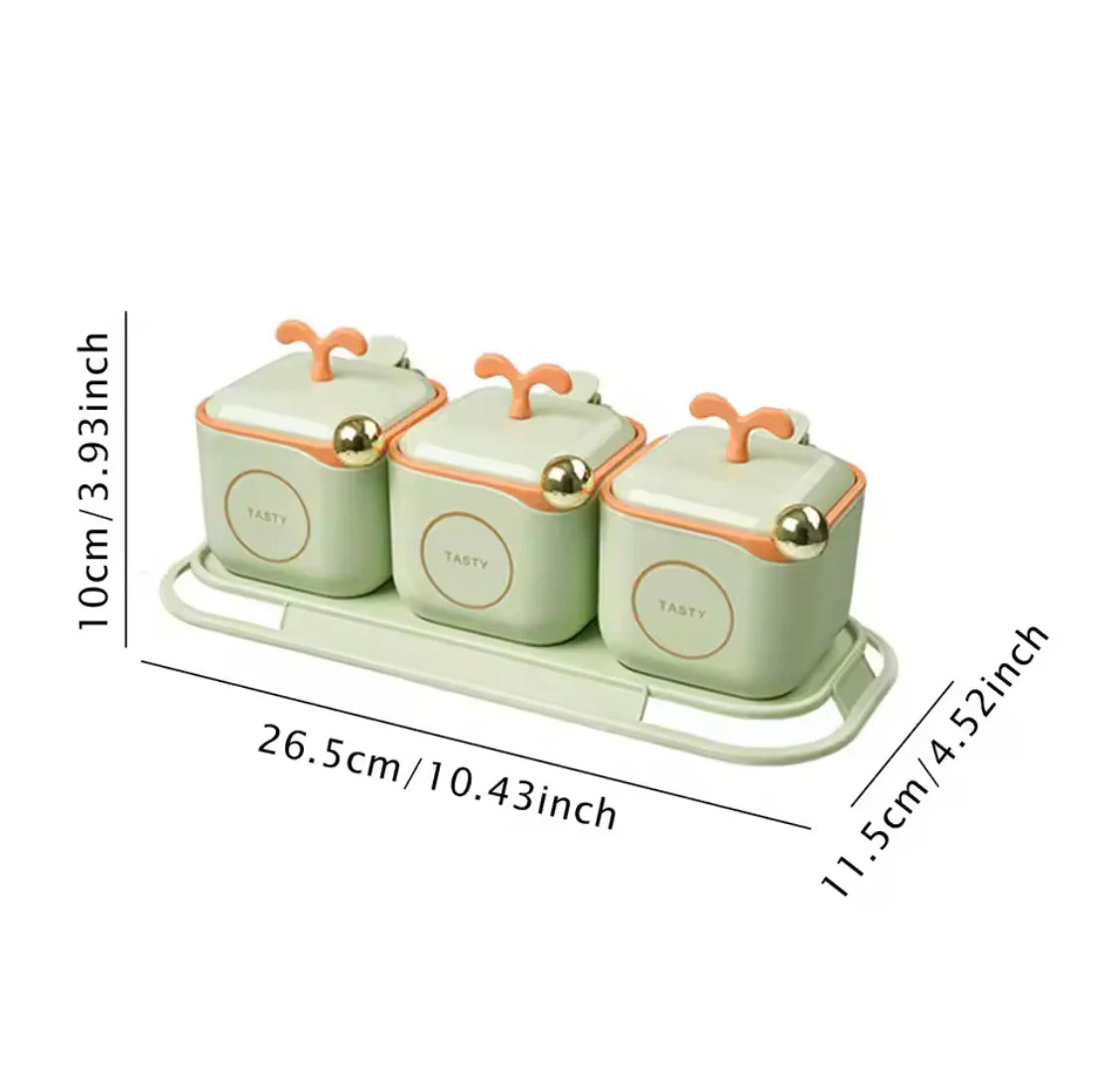 Pastel Harmony 3-Piece Seasoning Box Set - image 5