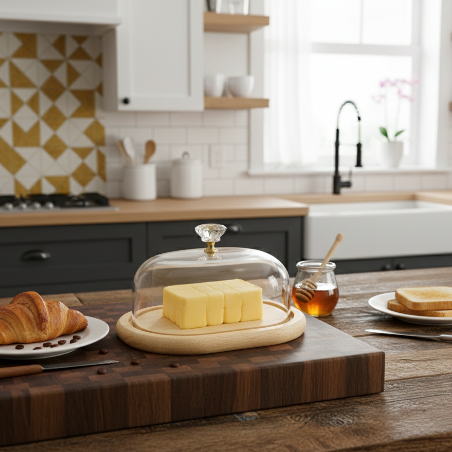 Wooden Butter Dish with Acrylic Lid (2161) by Limon - image 3