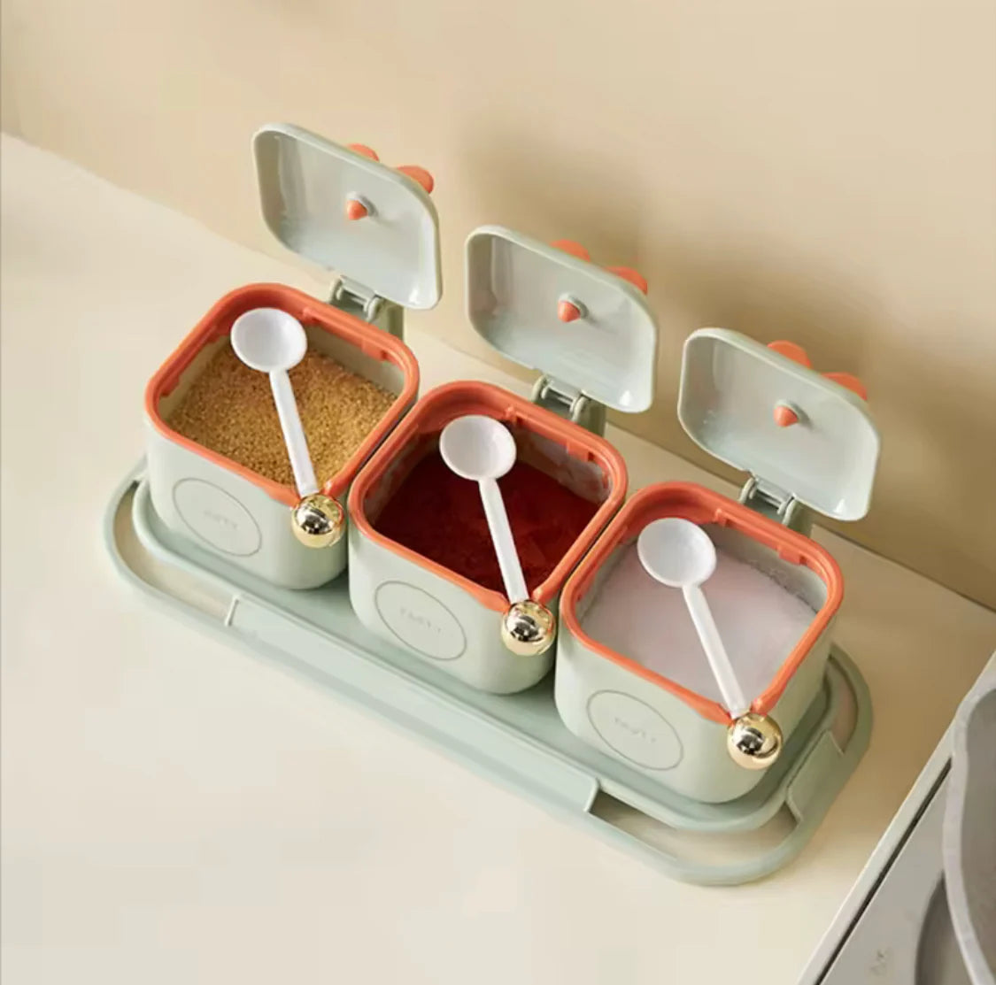 Pastel Harmony 3-Piece Seasoning Box Set - image 4