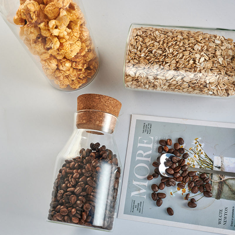Curvy Airtight Glass Jars with Cork Lids - image 2