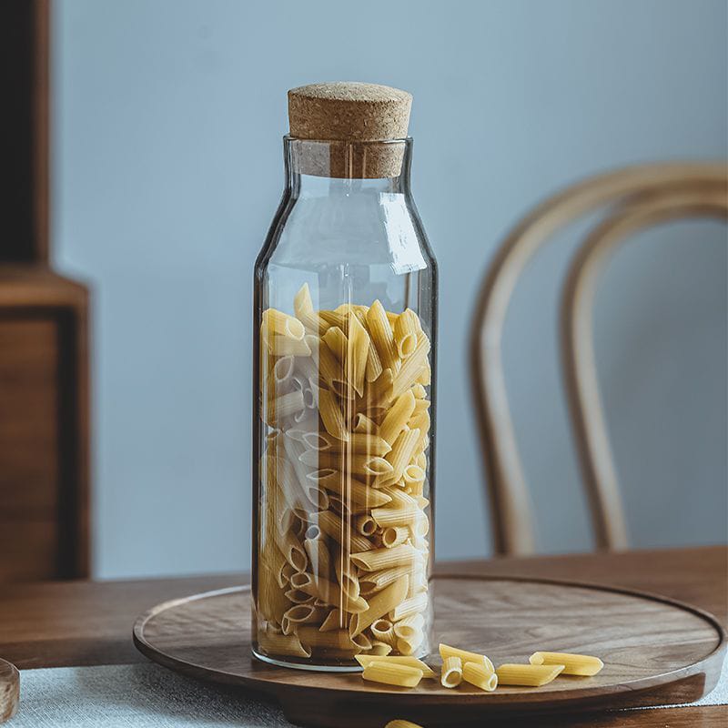 Curvy Airtight Glass Jars with Cork Lids - image 4
