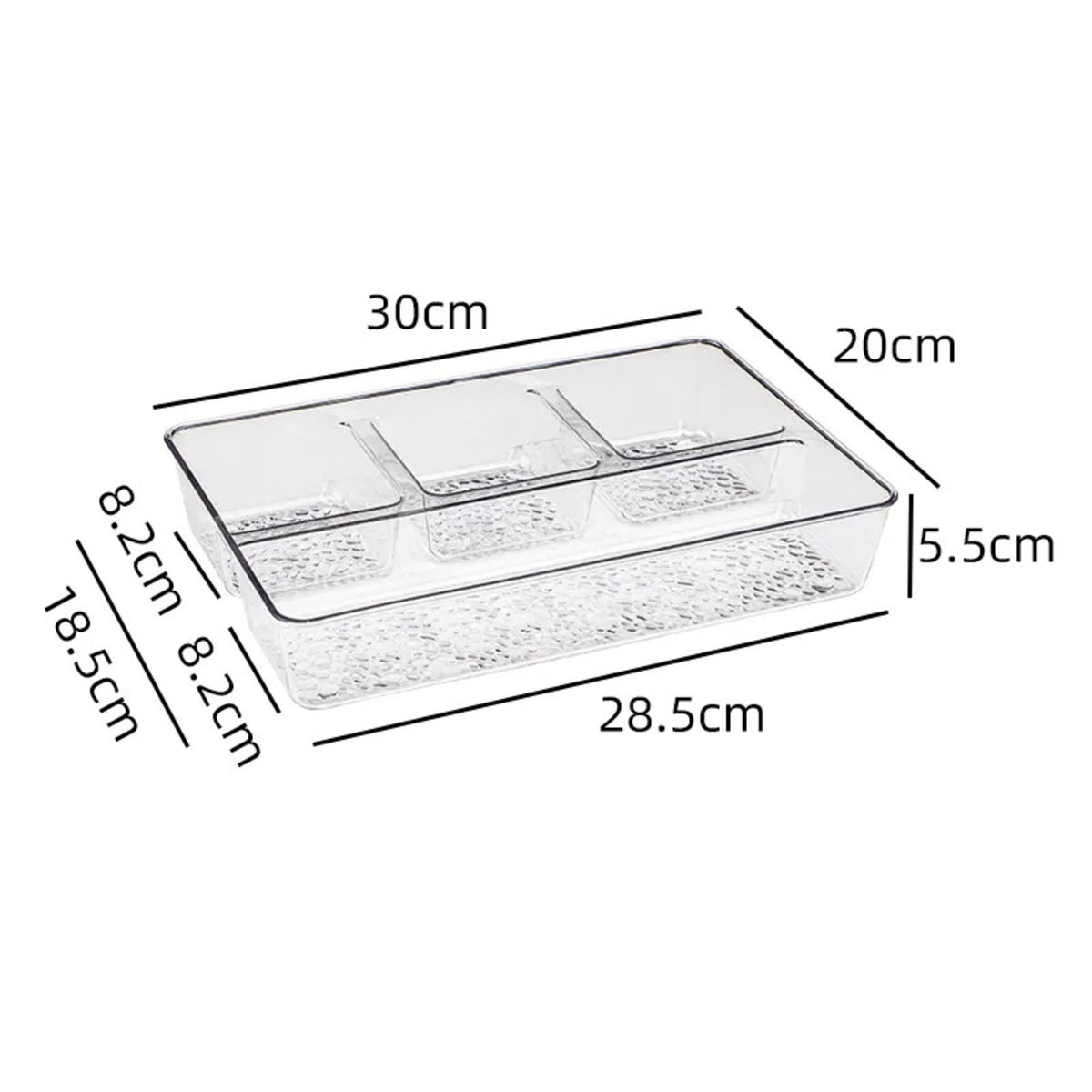 Plastic Transparent Grid Organizer Tray – Multi-Purpose Storage - image 3