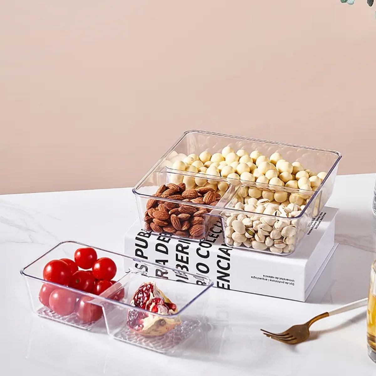 Plastic Transparent Grid Organizer Tray – Multi-Purpose Storage - image 1
