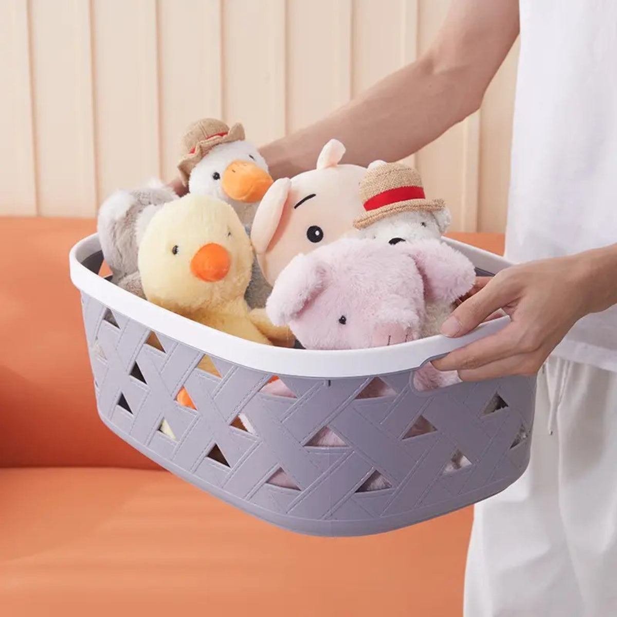 Premium Multi-Purpose Breathable Storage Basket with Handles - image 3