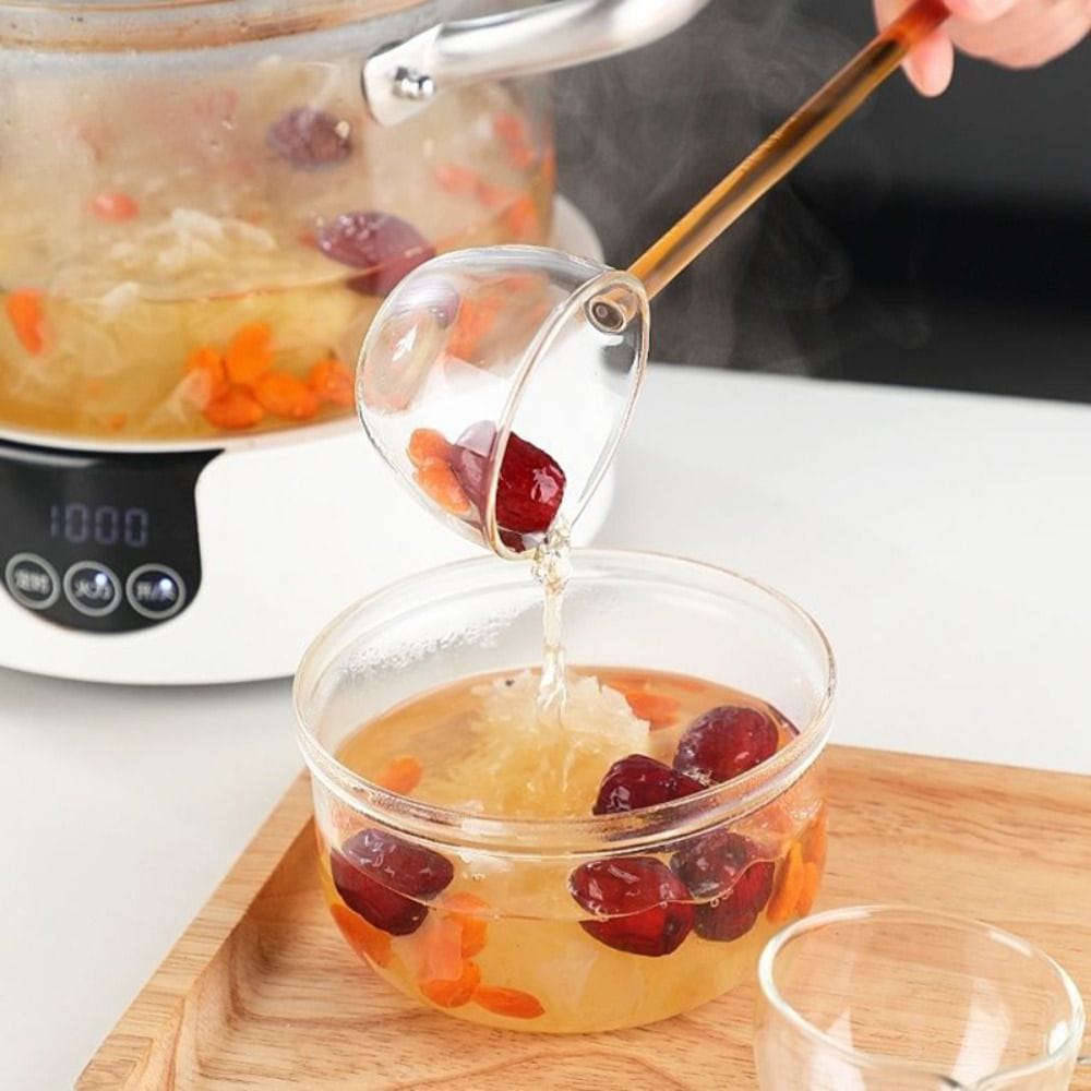 Crystal Clear Colored Glass Soup & Dessert Ladles - image 2