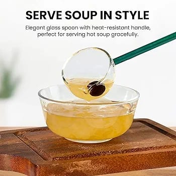 Crystal Clear Colored Glass Soup & Dessert Ladles - image 4