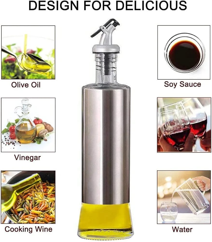 500ml steel cover oil bottle - image 5