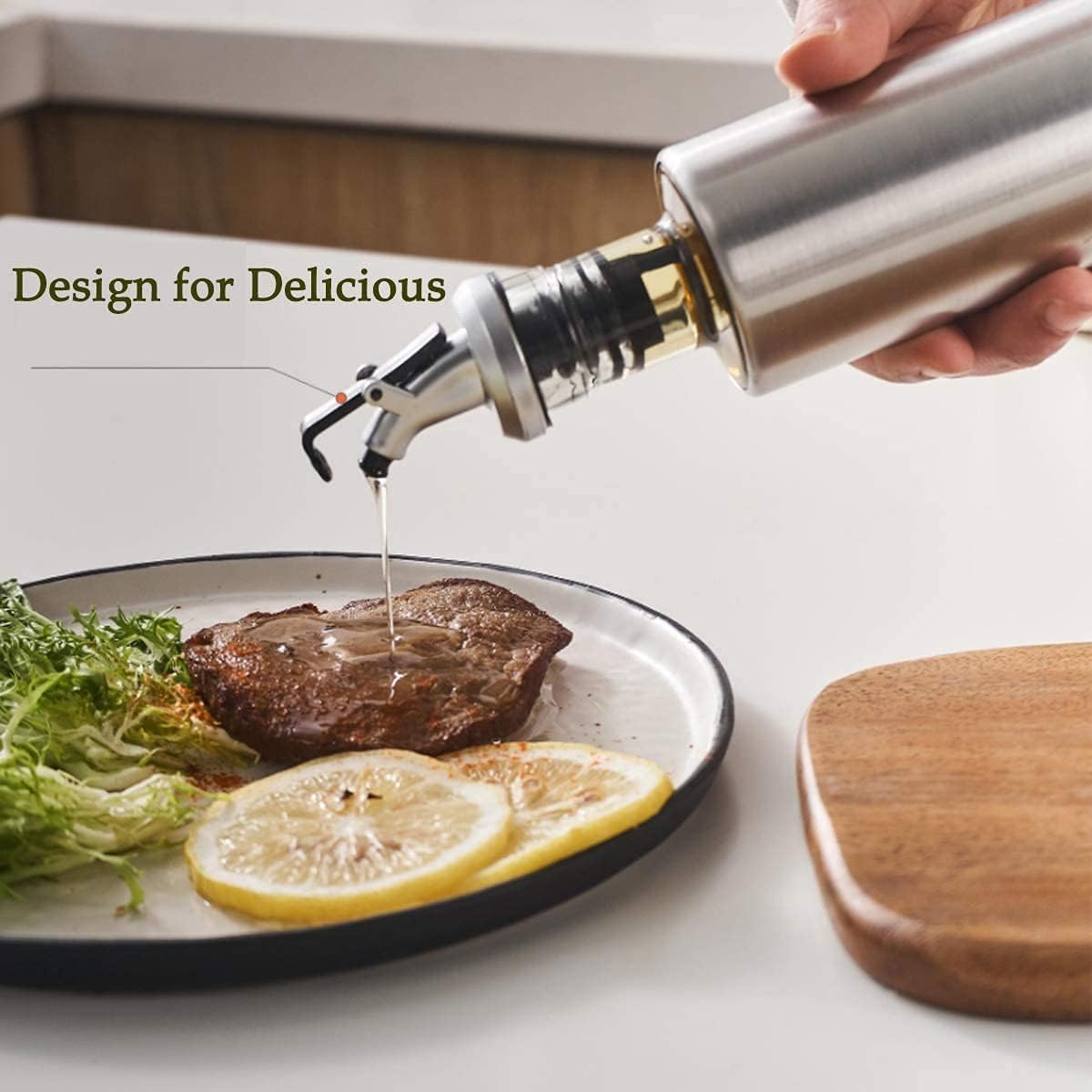 500ml steel cover oil bottle - image 2