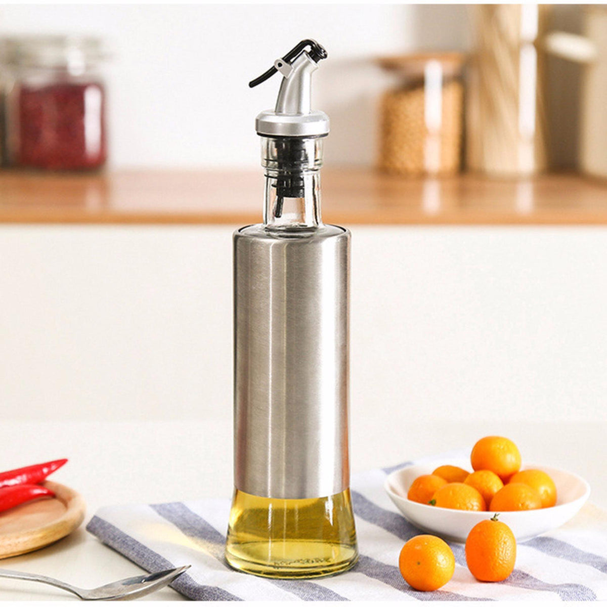 500ml steel cover oil bottle - image 3