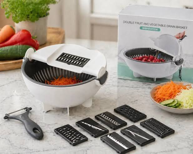 Multifunctional Vegetable Cutter with Drain Basket