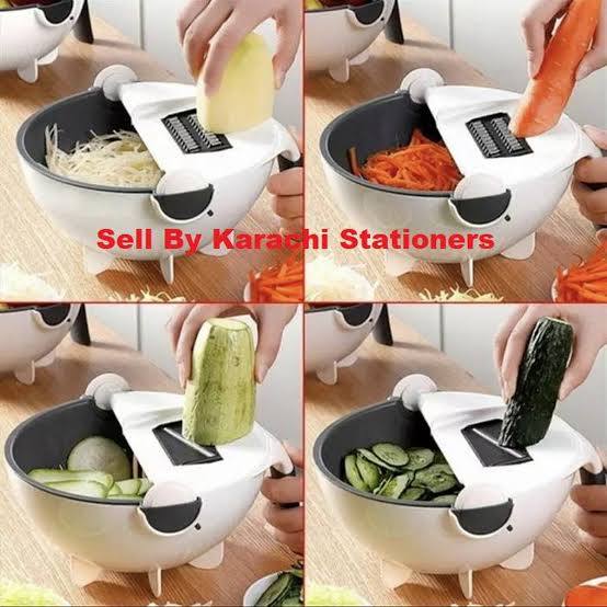 Multifunctional Vegetable Cutter with Drain Basket