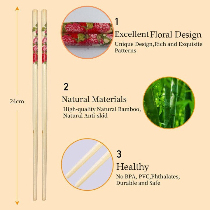Printed Wooden Chopsticks (10 Pairs) - image 5